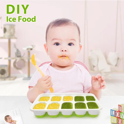 Miniatura 7 de DOQAUS Bandeja para cubitos de hielo con tapas, paquete de 2 bandejas de hielo apilables de silicona para congelador, seguro para BPA y LFGB, fácil