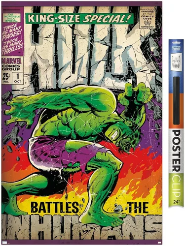 Miniatura 17 de Trends International Marvel Comics Hulk - Póster especial #1 para pared, 34 pulgadas de largo x 22.4 pulgadas, versión enmarcada en negro Versión