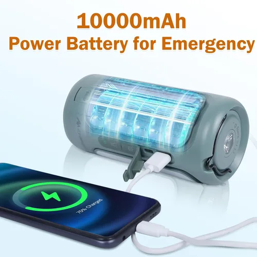 Miniatura 3 de AYAMAYA - Luces de campamento plegables recargables, linterna LED de campamento de 10000 mAh con energía de emergencia integrada, linterna portátil