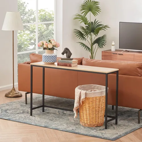 Miniatura 8 de Lifewit Mesa de consola de 39.4 pulgadas, mesa de sofá estrecha con marco de metal para sala de estar, mesa de entrada industrial para pasillo