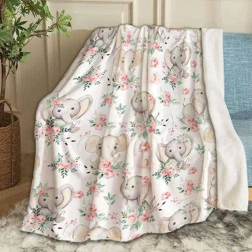 Miniatura 11 de Manta de bebé personalizada con nombre, manta personalizada con nombre de elefante, regalos para recién nacidos, mantas súper suaves para cama
