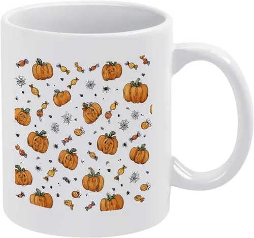 Taza de cerámica de calabaza con telarañas, taza de viaje para papá, regalo único para el día del padre, marido, hombres, él