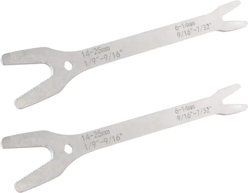 Miniatura 7 de Larcele Llave inglesa ajustable de doble extremo de 0.236-0.984 in, herramienta multifuncional para montar al aire libre o mantenimiento del Negro