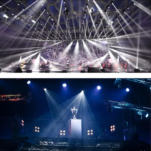 Miniatura 6 de StageLights con puertas de granero – Focos LED COB de 100 W, luces pares blancas cálidas y frías – Luces DMX/Master-Slave DJ, focos de iglesia
