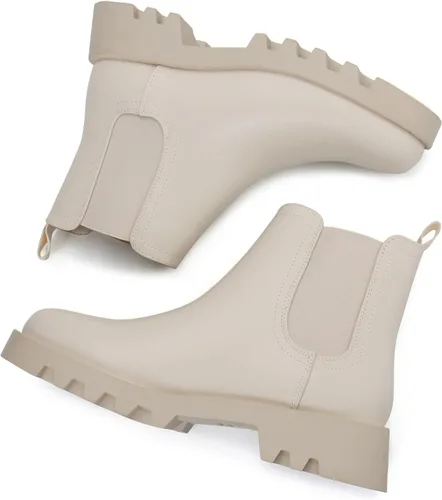 Miniatura 5 de firelli Botines Chelsea Combat para mujer, botines de invierno sin cordones