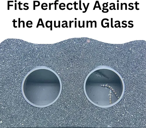 Miniatura 5 de Lucky Critter Túnel Subterráneo de Acuario, Cueva con Curva Natural de Dos Agujeros Observación de Peces y Camarones Bajo el Túnel de Grava