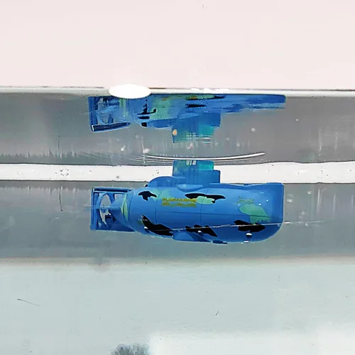 Miniatura 3 de Tipmant Mini RC Submarino Juguetes de Control Remoto Barco Eléctrico Natación Buceo Tanque de peces Tubo de agua Niños Regalos de cumpleaños (azul)