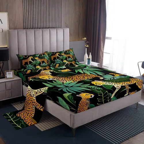 Miniatura 30 de Erosebridal Juego de ropa de cama con estampado de llama para niños y adolescentes, diseño de lobo para decoración de habitación de jugadores, juego