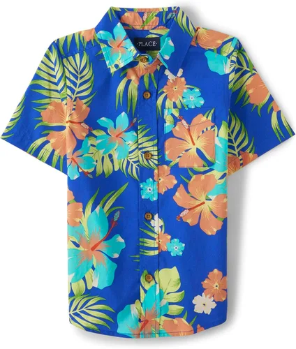 Miniatura 30 de The Children's Place - Camisa de manga corta con botones para niños grandes
