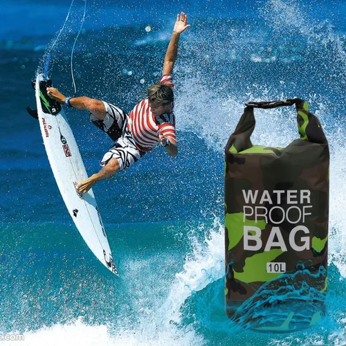 Miniatura 6 de Bolsa seca impermeable de 2L/5L/10L/15L/20L/30L, saco enrollable que mantiene el equipo seco para kayak, rafting, navegación, natación, campamento