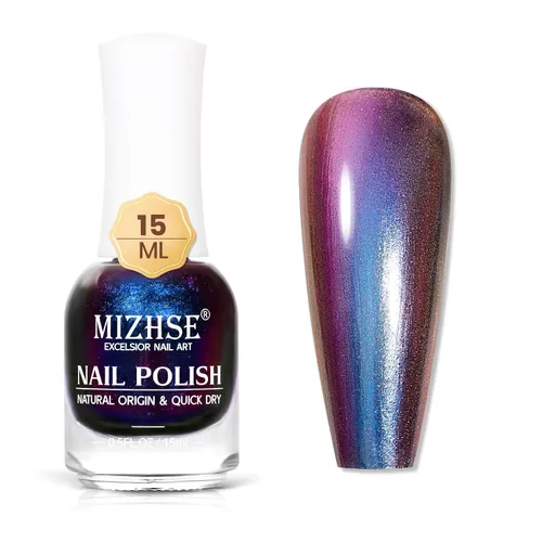 Miniatura 26 de MIZHSE Esmalte de uñas de secado rápido, esmalte de uñas blanco lechoso de secado al aire rápido, 15 ml de esmalte de uñas a base de agua regular