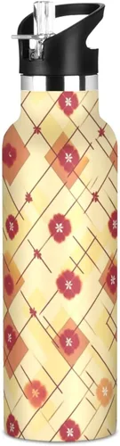 Miniatura 13 de Cartoon Lily White Double Wall Vacuum Insulated Bottles Water Bottles With Straws Leak-proof BPA-Free Leak Proof for Gym Sports