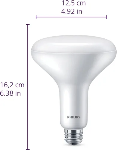 Miniatura 4 de PHILIPS Bombilla LED 65W BR30 Paquete de 4 Ultra Definición (2200K) 650 Lúmenes (7.5W = 65W) Bombillas regulables esmeriladas libres de parpadeo