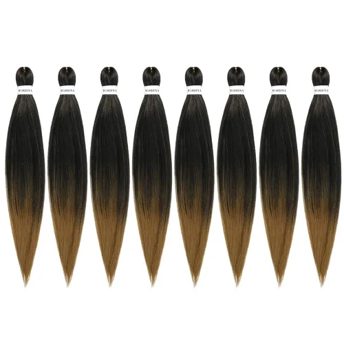 Miniatura 37 de Cabello trenzado preestirado - 12 pulgadas, 8 paquetes, cabello trenzado corto natural negro para trenzas torcidas o en caja, extensiones de cabello