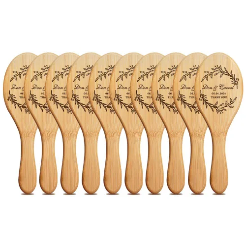 Miniatura 12 de Cepillo de pelo de bambú personalizado, peine con nombre personalizado para mujeres, regalos de cumpleaños de Navidad para mamá, esposa, abuela