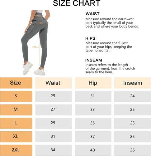 Miniatura 6 de MIVEI Leggings cargo para mujer, de cintura alta, pantalones de senderismo resistentes al agua, bolsillos con cremallera, 25 pulgadas, 78