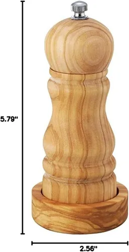 Miniatura 2 de Sato Metal Kogyo SALUS Olive Pepper Mill, Wooden