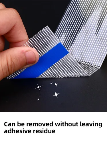 Miniatura 5 de Paquete de 10 cintas de fleje de filamentos de 3/4 pulgadas x 27 yardas, 270 yardas en total, embalaje reforzado de fibra de vidrio transparente