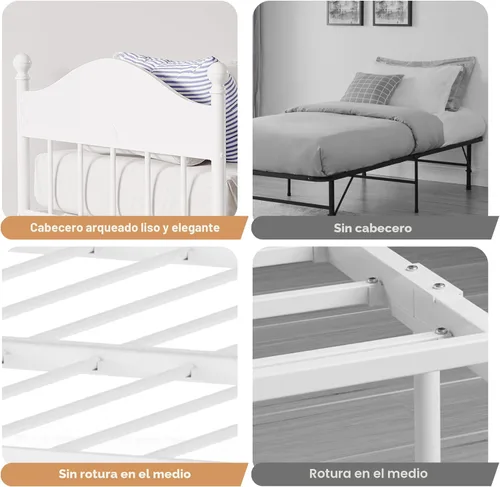 Miniatura 7 de Sofá cama con nido, cama de metal tamaño individual con cabecera elegante, marco de sofá cama con cama nido desplegable emergente, plataforma
