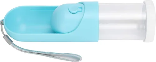Miniatura 8 de Botella de bebida plegable para mascotas, dispensador de agua portátil para perros y gatos, taza de viaje telescópica con botón de bloqueo de agua