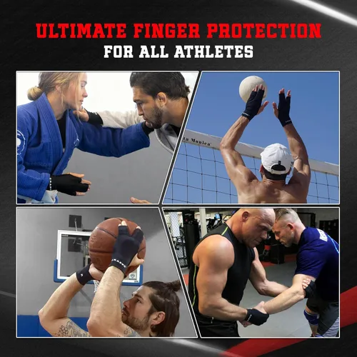 Miniatura 6 de Guantes de compresión Grappz para el dedo medio – Cinta adhesiva atlética tipo Buddy Tape y alternativa a la férula del dedo gatillo – Funda
