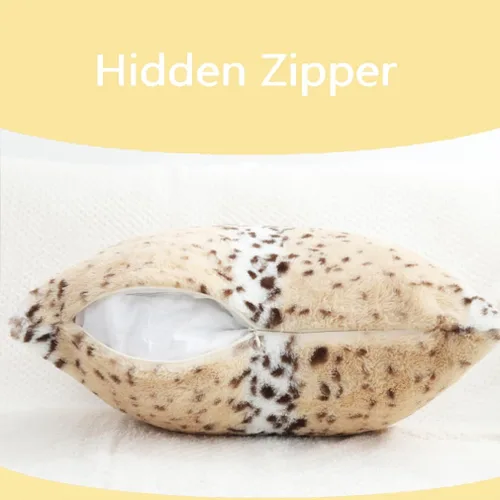 Miniatura 7 de Fundas de almohada esponjosas con estampado de leopardo de nieve y guepardo, fundas de cojín de piel de animal esponjosa, fundas de almohada