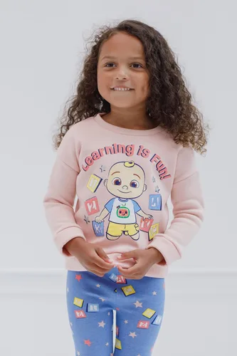 Miniatura 2 de CoComelon JJ - Conjunto de sudadera y pantalones de forro polar para niñas pequeñas
