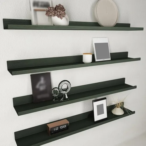 Miniatura 6 de CRE8TIVE Papel de contacto de madera verde oscuro para gabinetes, papel tapiz de grano de madera sintética, papel adhesivo verde autoadhesivo