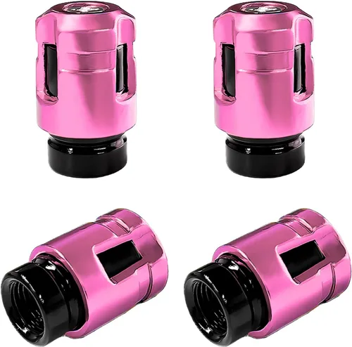 Miniatura 20 de Yourkar 4 tapas de vástago de válvula de neumático de automóvil, cubiertas de válvula de rueda de aleación de aluminio de forma única, resistentes a