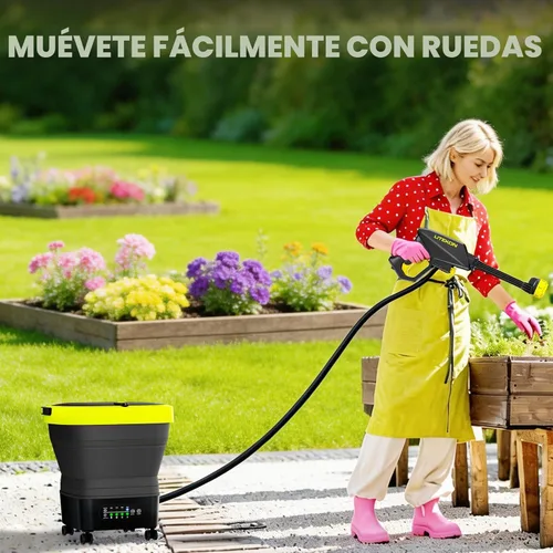 Miniatura 5 de LITEKON Lavadora a Presión Portátil Inalámbrica, Máx 750PSI, Batería 2x5.0Ah, Eléctrica de 4 Presión Ajustable con Tanque de 4.5Gal, Manguera