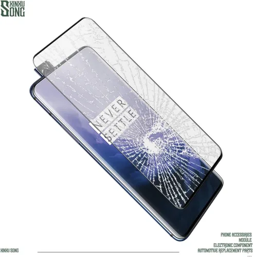 Miniatura 6 de Paquete de 3 protectores de pantalla para One-Plus 7 Pro, antiarañazos, dureza 9H, cobertura completa para One-Plus 7 Pro Black Bordes de seda