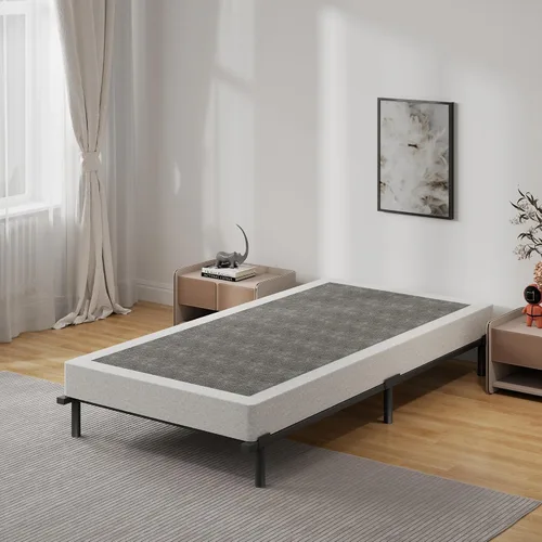 Miniatura 7 de Snaye Base de Cama con Somier Tamaño Individual de 5 Pulgadas, Somier Individual Resistente de 1500lbs Base de Colchón de Metal, Montaje Fácil sin