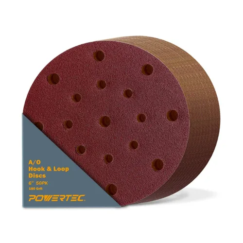 Miniatura 19 de POWERTEC PRO 45900C-45 - Disco de lijado surtido de 9 agujeros de 5 pulgadas, grano 80/120/220, discos de respaldo de gancho y bucle de cerámica