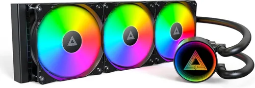 Miniatura 17 de MONTECH HyperFlow Digital 240 - Enfriador líquido de CPU, AIO de 9.449 in con bomba de 3100 RPM, 2 ventiladores E28 ARGB de 4.724 in, pantalla
