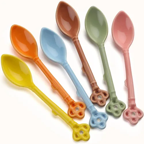 Miniatura 2 de Juego de 6 cucharas demitasse de cerámica para café, postre, té, helado