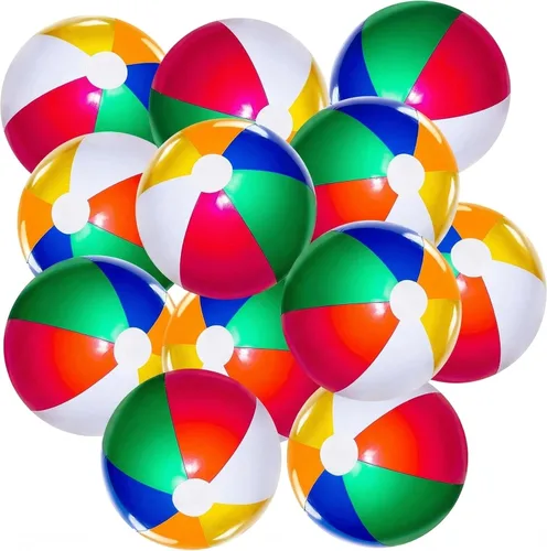 Miniatura 8 de Beach Balls 3PCS, 16'' Inflatable Beach Balls for Kids Bulk, Swimming Pool Toys Beach Toys for Summer Water Games, Hawaiian Tropical Theme Party