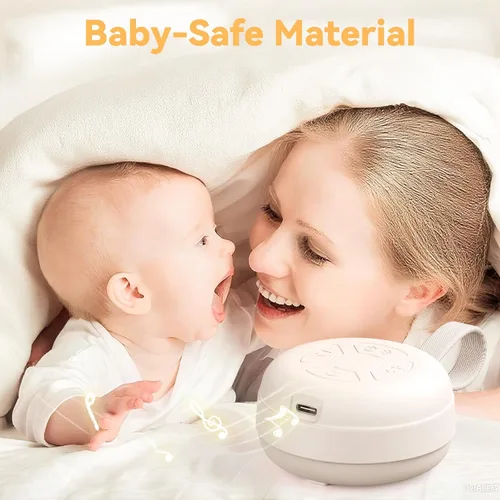 Miniatura 8 de Máquina de sonido portátil para bebé, ruido blanco, 12 sonidos relajantes, cancelación de ruido para viajes, oficina, guardería, baby shower, regalo