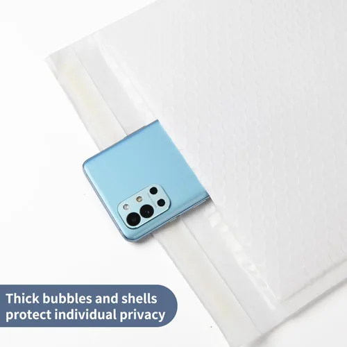 Miniatura 6 de zmybcpack - Paquete de 50 sobres de burbujas blancos de 8.5x12 pulgadas, sobres acolchados de polietileno con cierre autoadhesivo para envío