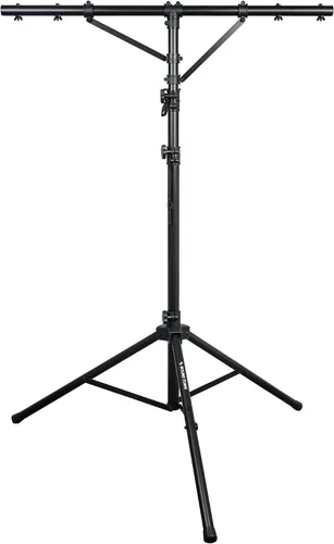 Miniatura 8 de Sound Town Paquete de 2 soportes de iluminación para DJ, altura ajustable, 9 pies de alto, con barra en T y base de trípode (STLS-T09-PAIR)