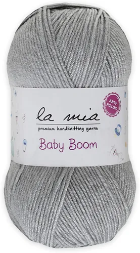 Miniatura 6 de 1 madeja La Mia Baby Boom, hilo acrílico 100% antipilling para tejer y ganchillo para tejer y ganchillo, 3.53 oz (3.5 onzas) / 820.2 ft