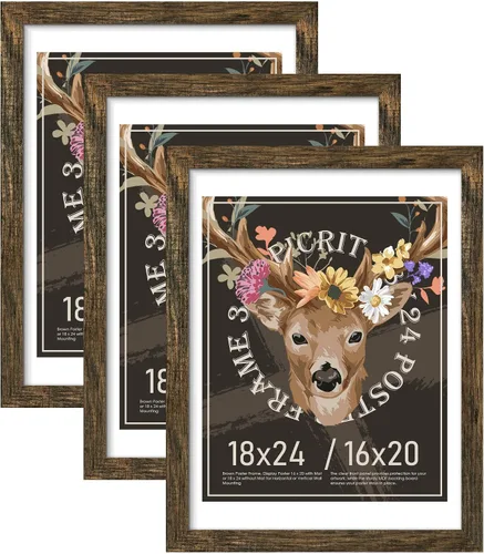 Miniatura 67 de Picrit Paquete de 3 portarretratos de 20 x 20 pulgadas, póster de 16 x 16 pulgadas con paspartú o de 20 x 20 pulgadas sin paspartú para montaje