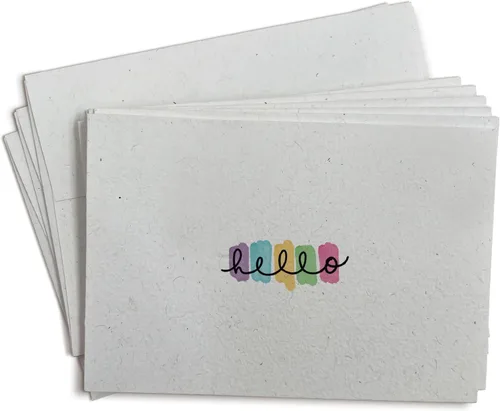 Paleta de colores Hello Note Cards - 24 tarjetas de felicitación con sobres, tarjetas en blanco para pensar en ti, extrañarte, felicitaciones,