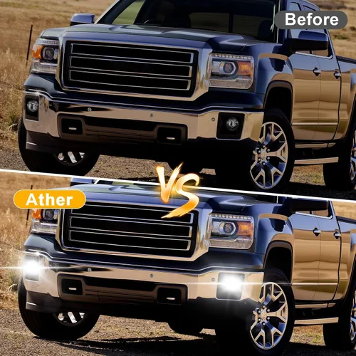 Miniatura 7 de Shocklight Luces antiniebla LED para parachoques delantero, compatibles con GMC Sierra 2014 2015 1500 W/interruptor y arnés de cableado
