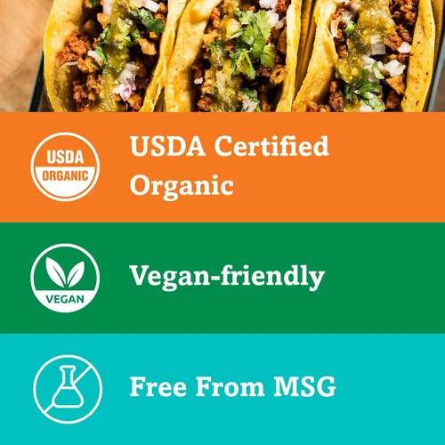 Miniatura 5 de La Preferida Condimento orgánico para tacos (mezcla de especias mexicanas hecha a mano por el chef) comino, pimentón, ajo – Certificado USDA, sin