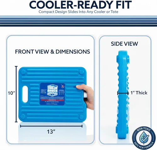 Miniatura 3 de Cooler Shock Paquetes de Hielo - Reutilizables, Premium, Paquete Grande y Set de Almuerzo para Uso a Largo Plazo - Se Enfría Más Rápido que el Hielo