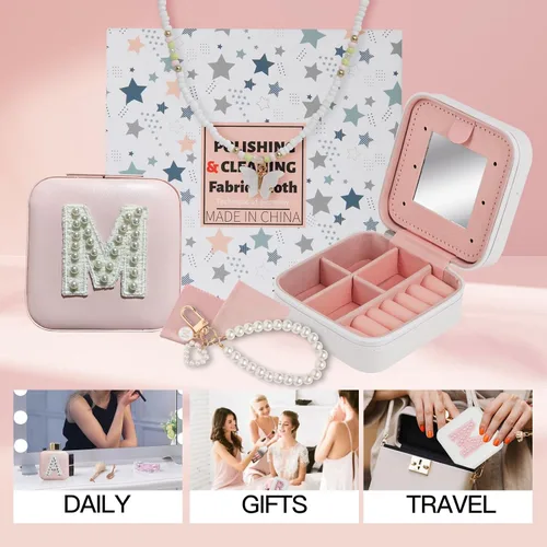 Miniatura 6 de linsuiyyds The Initial Jewelry Travel Case,Teen Girl Gifts Trendy Stuff,Bridesmaids Gifts,Daughter Birthday Gift,Personalized Gifts For Girls