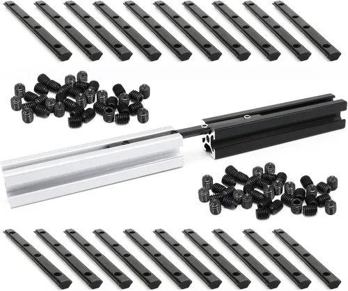 Miniatura 8 de 8Pcs 2020 Extrusión de Aluminio Ranura en T Bracket de Esquina Serie 20 Hardware Extruido Conector Tri 3 Vías con Tornillo de Ajuste para Perfil