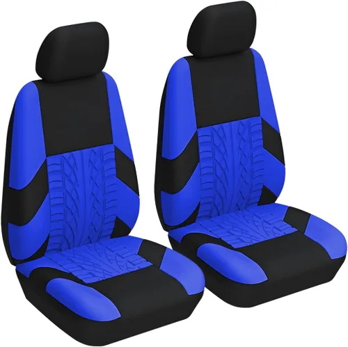 Miniatura 12 de BESULEN Fundas de asiento delantero de automóvil, 2 piezas protectores de asiento de cubo de poliéster, suaves y transpirables, cojines de asiento