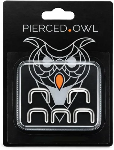 Miniatura 2 de Pierced Owl - Juego de 5 piercings de acero inoxidable 16GA para tabique
