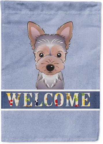 Miniatura 56 de Caroline's Treasures BB1405GF Bandera de jardín de bienvenida de bulldog inglés, Bandera de buzón azul, bandera decorativa para el patio, obra